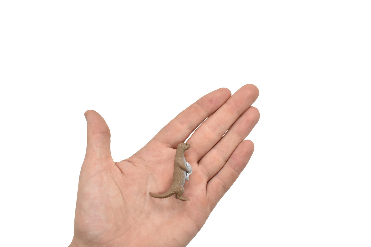 River Otter Standing, Very Nice Rubber Animal, Educational, Hand Painted, Realistic Figure, Lifelike Design, Toy, Kids, Gift,     2 Inches. 