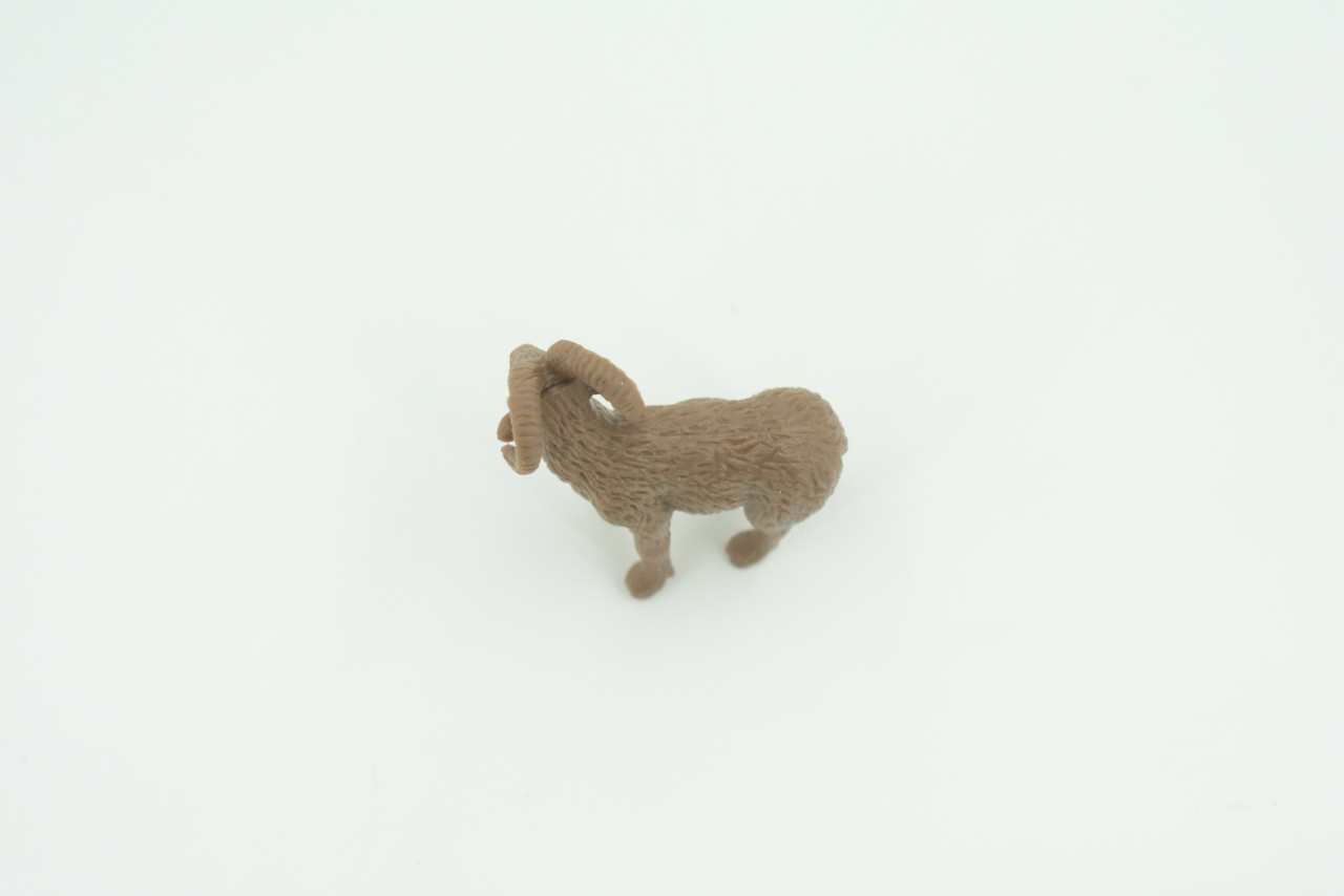 Bighorn Sheep, Very Nice Rubber Animal, Educational, Hand Painted, Realistic Figure, Lifelike Mountain Sheep Design, Toy, Kids, Gift,    1 3/4"     F3535 B138     