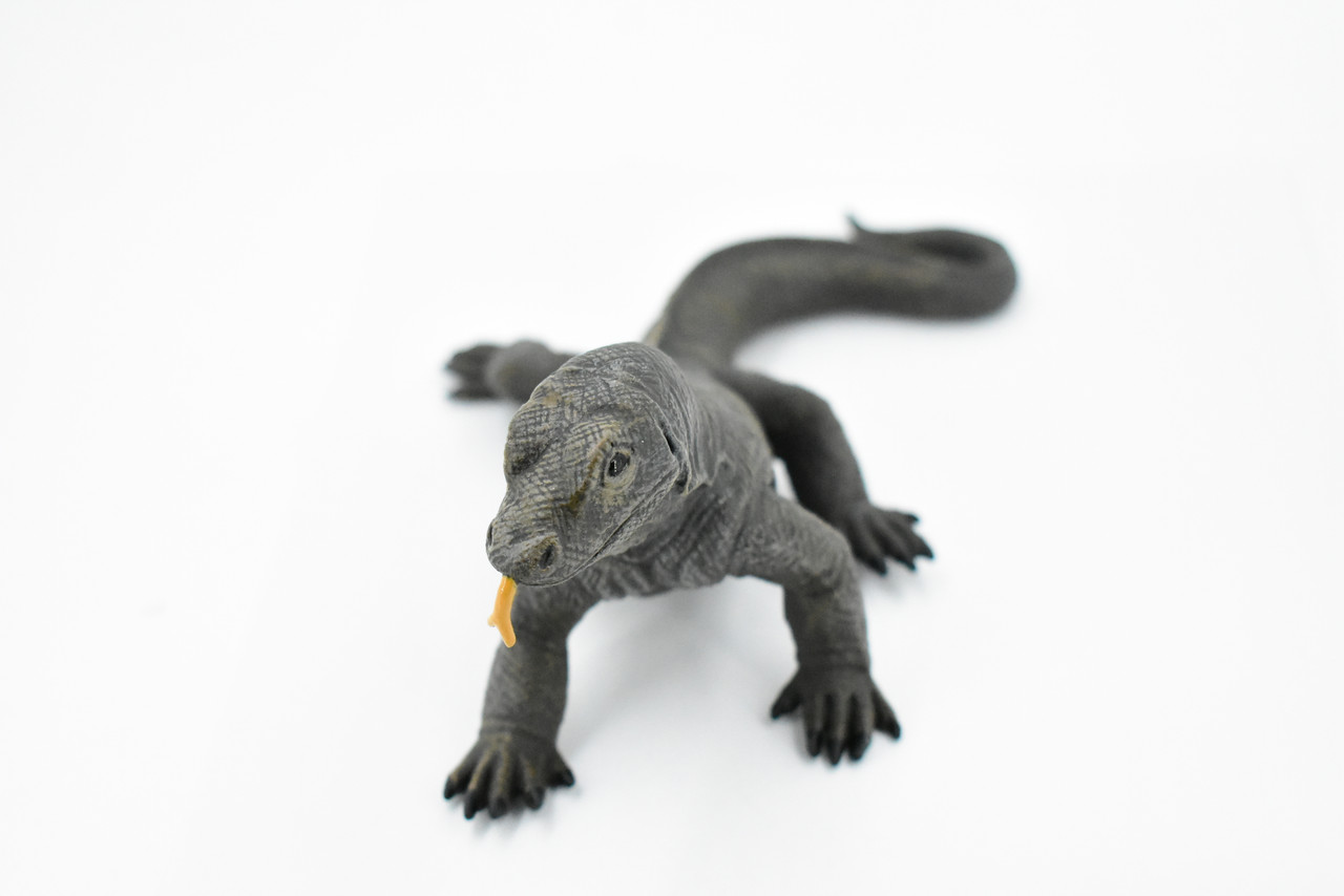 Komodo Dragon, Lizard, Museum Quality, Rubber Reptile, Toy, Educational, Realistic, Figure, Lifelike Model, Figurine, Replica, Gift,     10"    F3538 B9