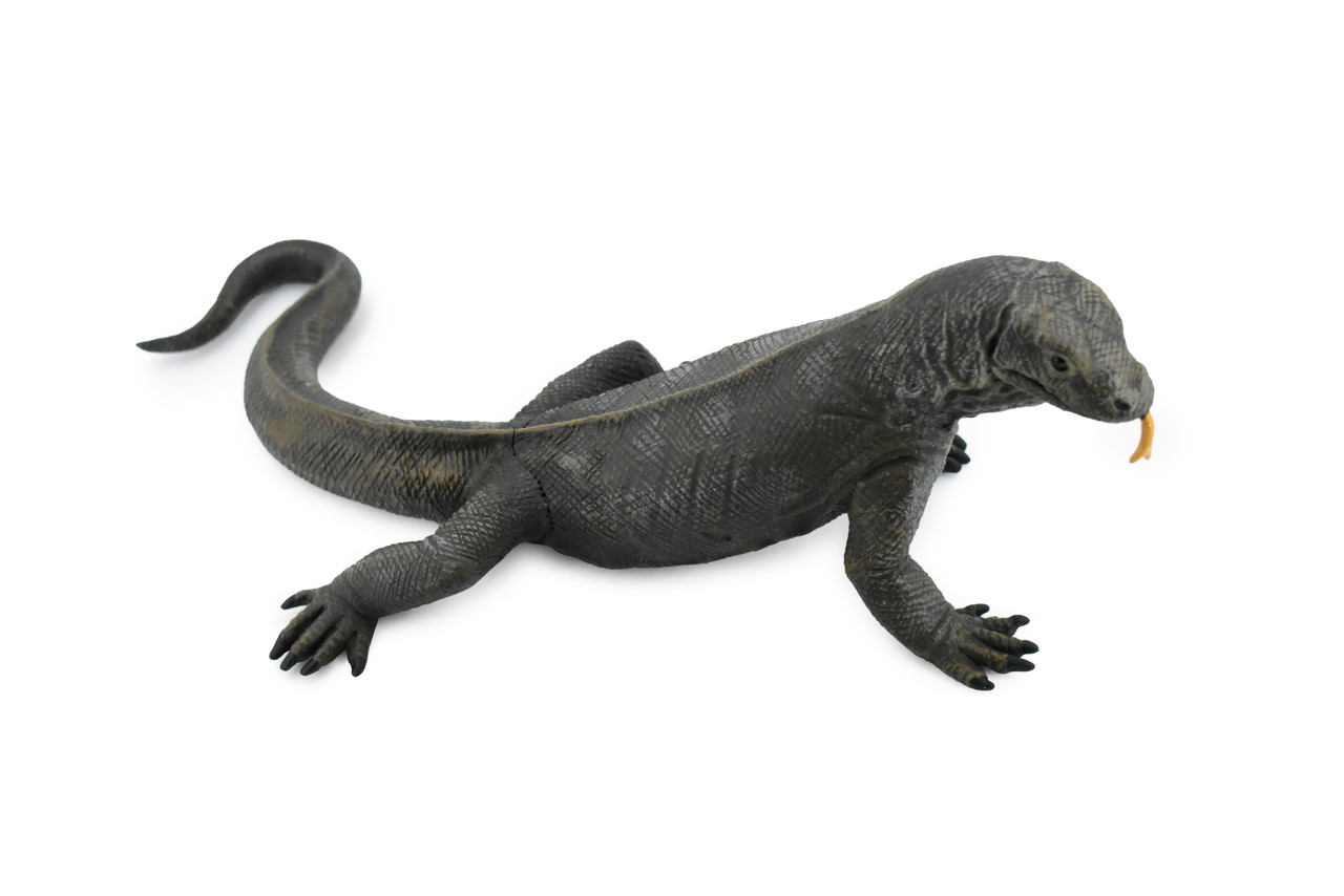Komodo Dragon, Lizard, Museum Quality, Rubber Reptile, Toy, Educational, Realistic, Figure, Lifelike Model, Figurine, Replica, Gift,     10"    F3538 B9