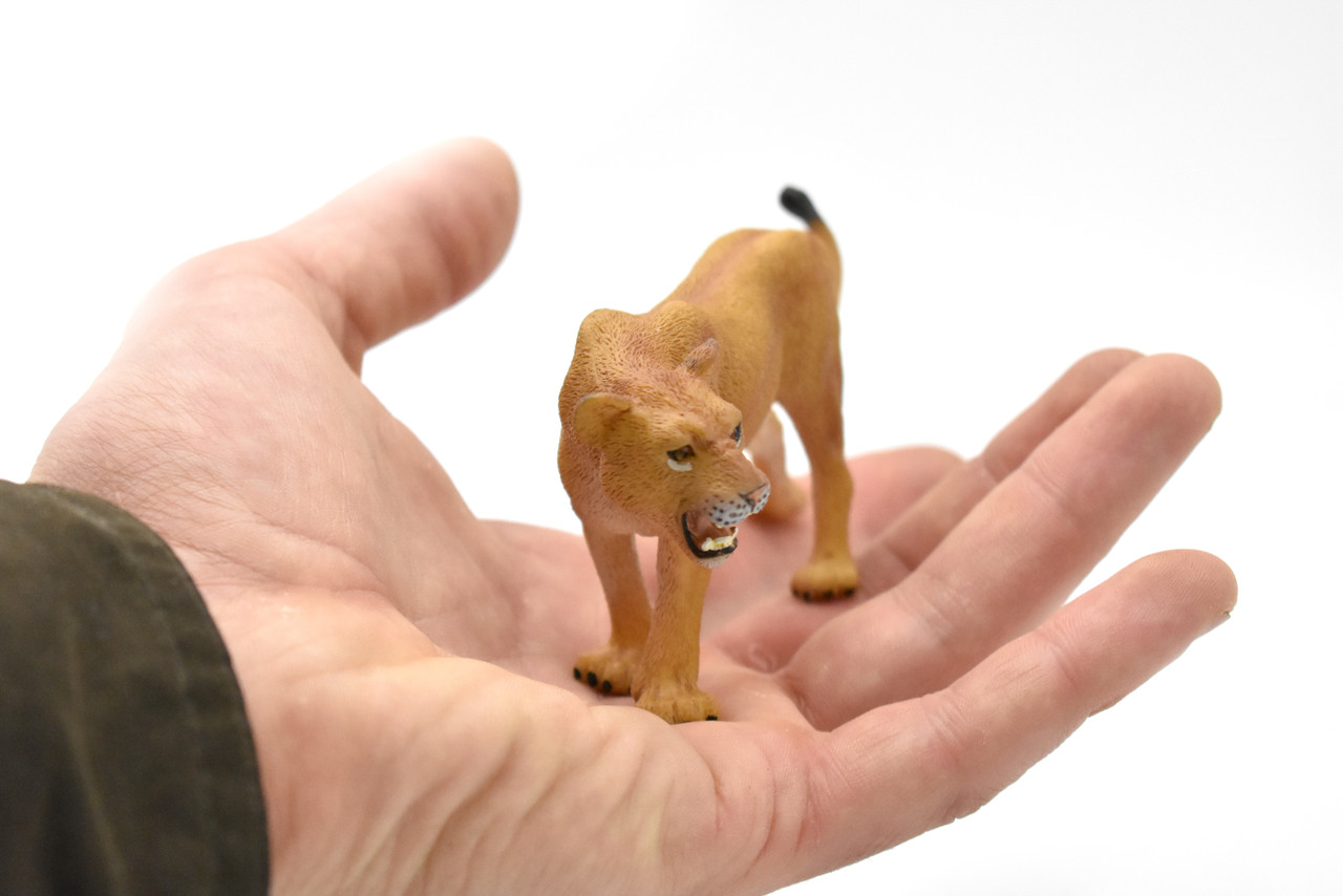 Lioness, Lion, African Big Cat, Museum Quality, Animal, Educational, Realistic Hand Painted, Diorama Figure, Lifelike Model, Vintage Replica, Toy, 4 1/2  Inches.