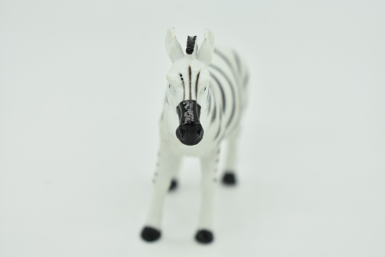 Zebra, Plastic Toy Animal, Kids Gift, Realistic Figure, Educational Model, Replica, Gift,          3 1/2"     F381 B90