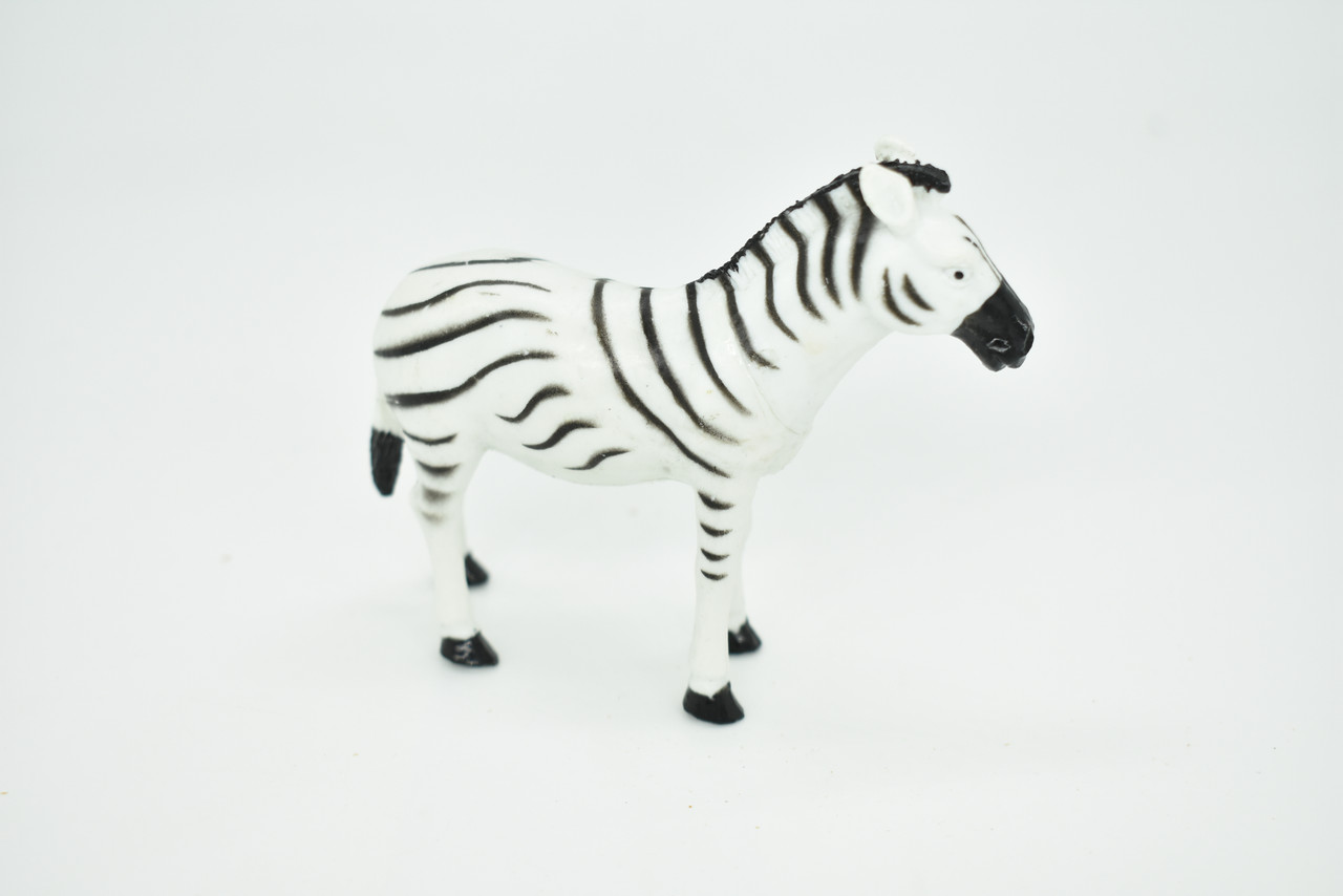 Zebra, Plastic Toy Animal, Kids Gift, Realistic Figure, Educational Model, Replica, Gift,          3 1/2"     F381 B90