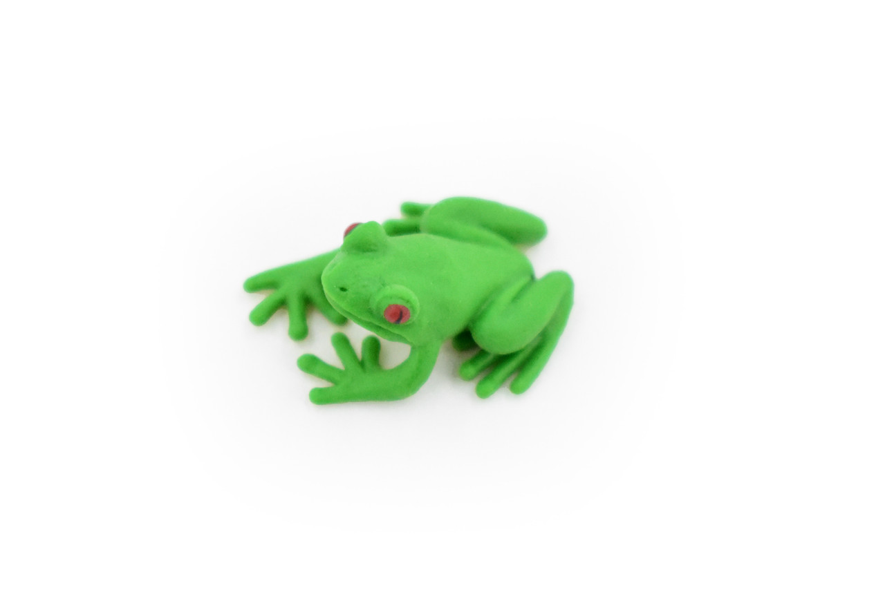 Frog, Mini Realistic Green Tree Frog, Plastic Toy, Realistic, Rainforest, Figure, Model, Replica, Kids, Educational, Gift     1"    F4077 B33