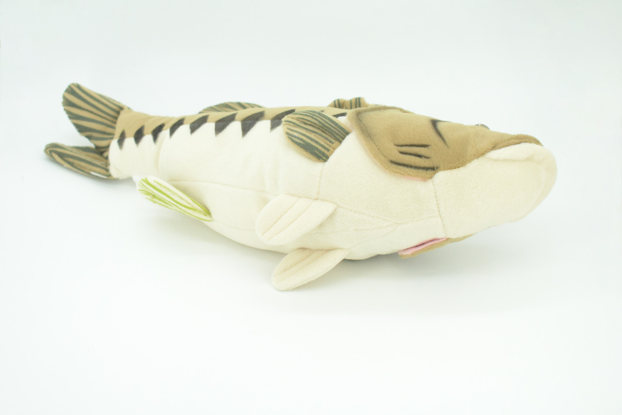 Largemouth Bass Plush Toy, Realistic Stuffed Animal, Big mouth, Bucketmouth, Soft Plush Fish, Stuffed Fish, Educational, Toy, Kids, Gift,        17"     F4086 BB56
