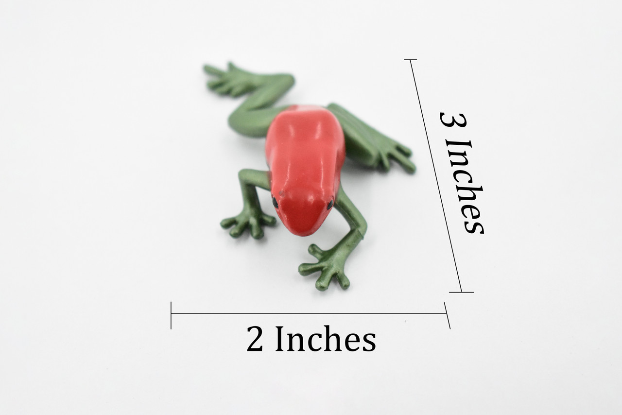 Frog, Red Poison Dart Frog, Plastic Toy, Realistic, Rainforest, Figure, Model, Replica, Kids, Educational, Gift,      3"      F4091 B54