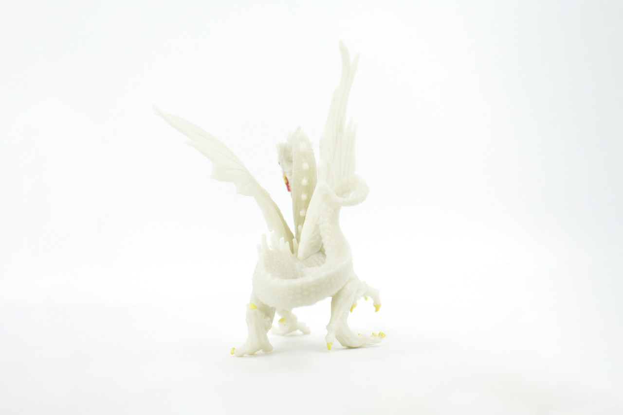 Dragon, Snow Dragon, Glow-in-the-Dark, Museum Quality, Highly Detaied, Hand Painted, Myth, Fantasy, Plastic, Educational, Realistic, Gift,    7"      F4140 B216