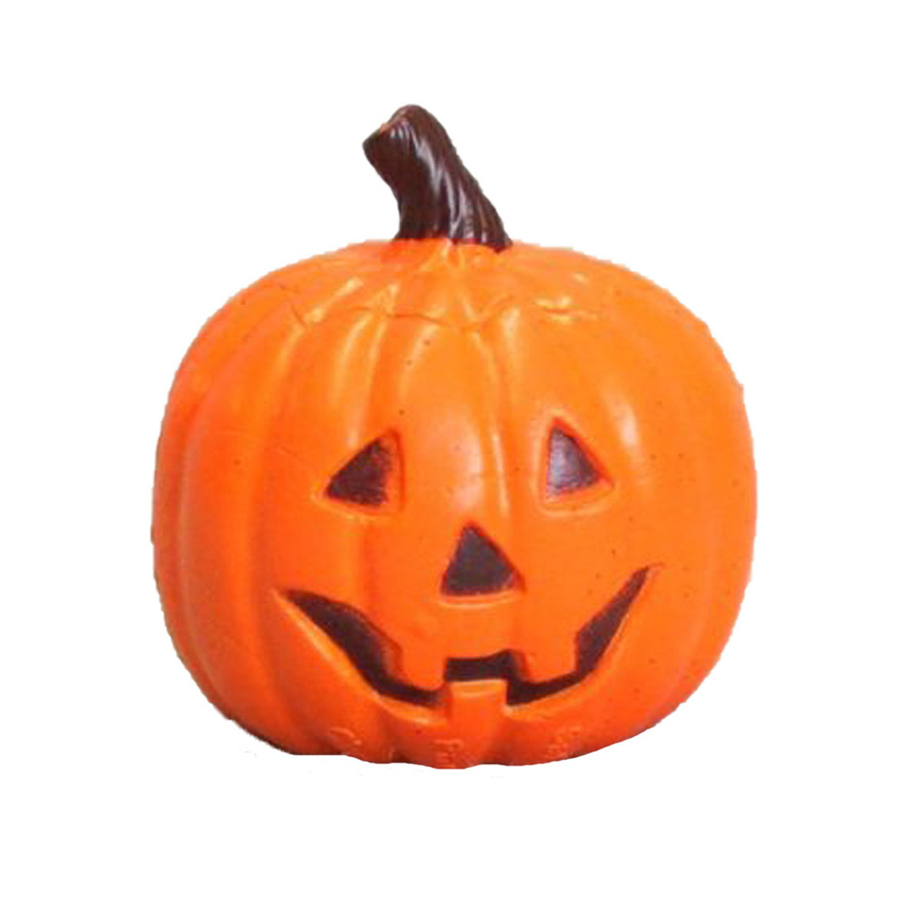 Plastic Pumpkin Jack-o'-lantern Halloween Decor 1 1/4 inches wide