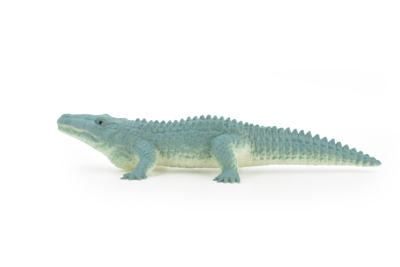 Alligator, Crocodile, Rubber Toy Reptile, Realistic Figure, Model, Replica, Kids, Educational, Gift,     5"     F420 B362