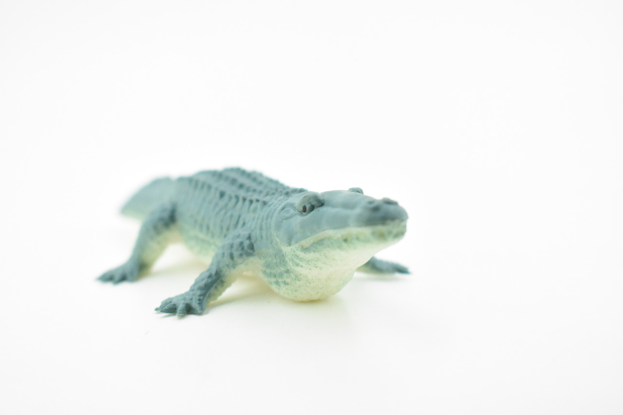 Alligator, Crocodile, Rubber Toy Reptile, Realistic Figure, Model, Replica, Kids, Educational, Gift,     5"     F420 B362