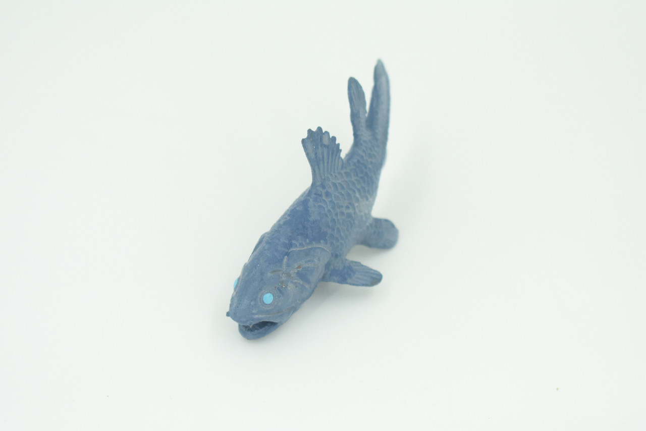 Coelacanth, Fish, Saltwater Fish, Rubber Fish, Hand Painted, Realistic, Figure, Model, Replica, Toy, Kids, Educational, Gift,     3"    F4233 B376