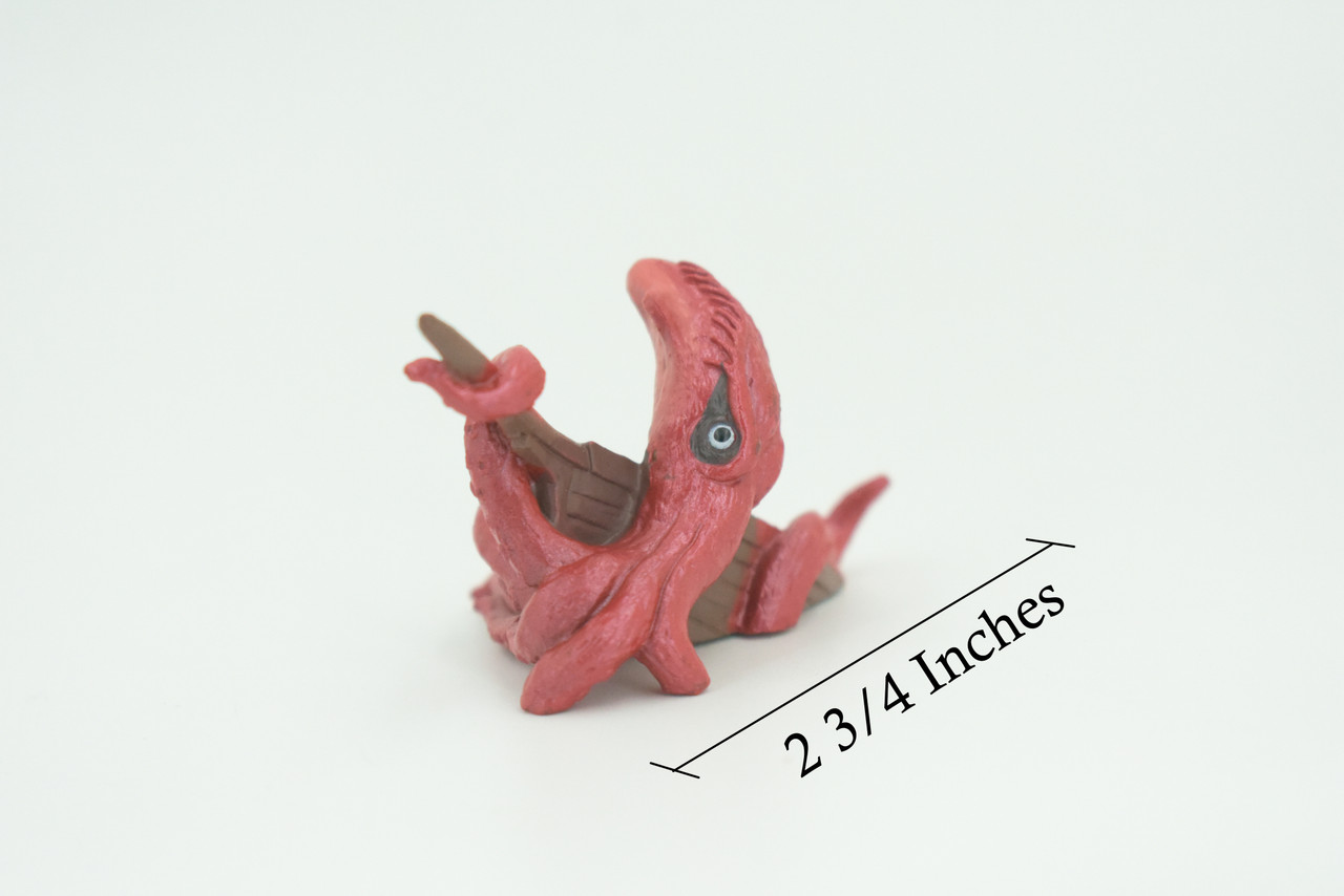 Kraken, Legendary Giant Squid, Rubber, Hand Painted, Realistic, Figure, Model, Replica, Toy, Kids, Educational, Gift, 2 3/4 inches long     F4234 B376