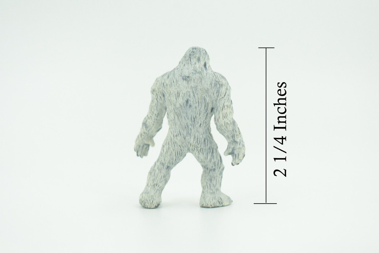 Yeti, Abominable Snowman, Rubber, Hand Painted, Realistic, Figure, Model, Replica, Toy, Kids, Educational, Gift,   2 1/4"   F4235 B376