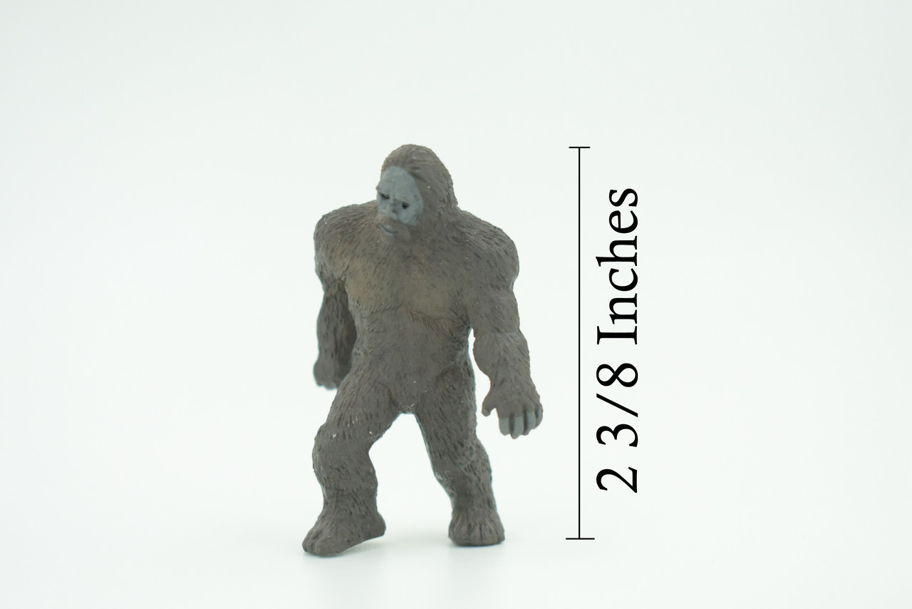 Bigfoot, Sasquatch, Rubber, Hand Painted, Realistic, Figure, Model, Replica, Toy, Kids, Educational, Gift,   2 3/8"    F4236 B376