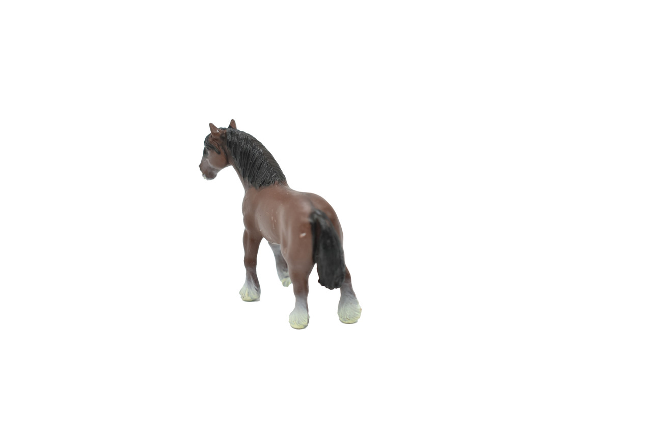 Horse, Shire, Very Nice Plastic Animal, Educational, Realistic Figure, Lifelike Model, Figurine, Replica, Gift,    2 1/8" 