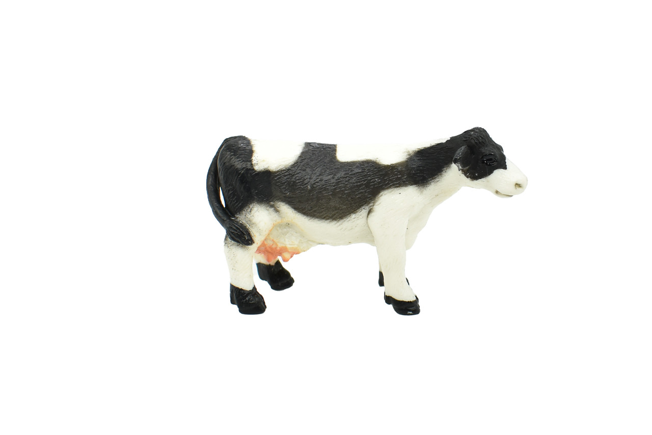 Cow, Holstein, Dairy Cow, Very Nice Plastic Animal, Educational, Realistic Figure, Lifelike Model, Figurine, Replica, Gift,   2 1/4"
