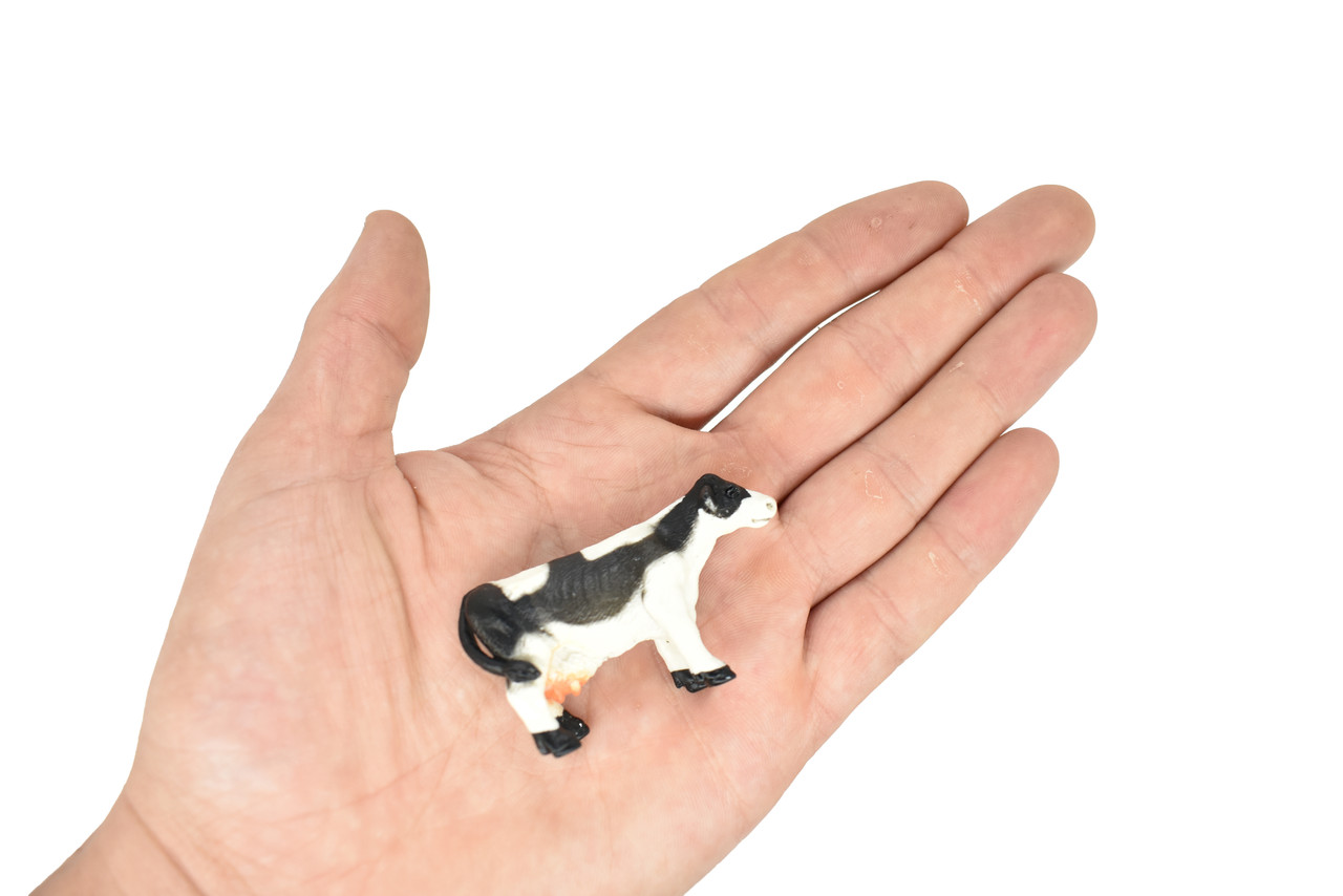 Cow, Holstein, Dairy Cow, Very Nice Plastic Animal, Educational, Realistic Figure, Lifelike Model, Figurine, Replica, Gift,   2 1/4"