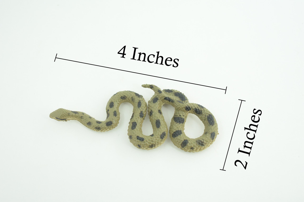 Anaconda, Snake, Very Nice Rubber Reptile, Educational, Realistic Hand Painted, Figure, Lifelike Model, Figurine, Replica, Gift, 4" F430 B364 