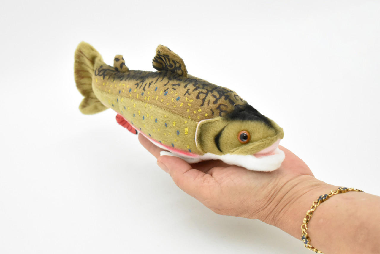 Brook Trout, Brookie, Very Nice Plush Fish, Stuffed Animal, Educational, Toy, Kids, Realistic Figure, Gift,         10"