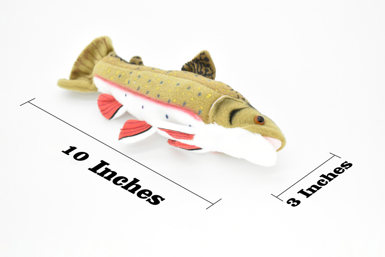 Brook Trout, Brookie, Very Nice Plush Fish, Stuffed Animal, Educational, Toy, Kids, Realistic Figure, Gift,         10"