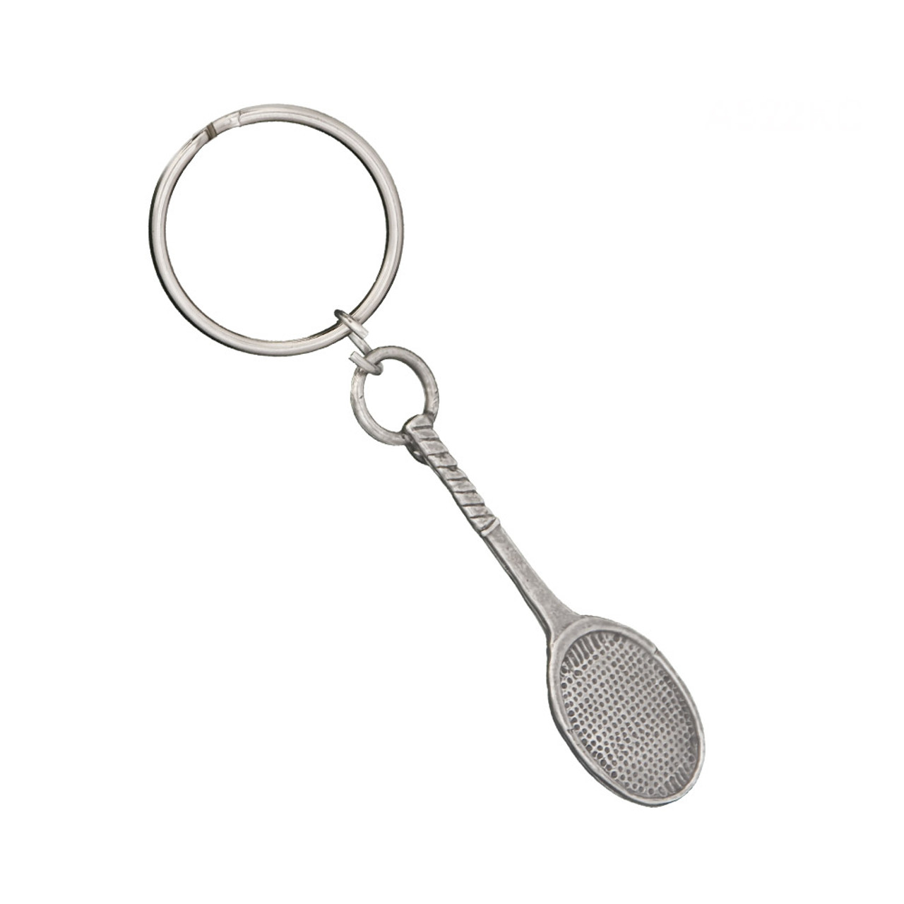 Tennis Racquet Pewter Keychain, A522KC