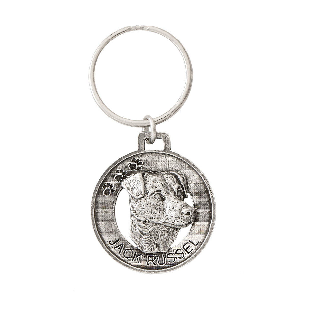 Jack Russel Terrier Pewter Keychain, D106KC