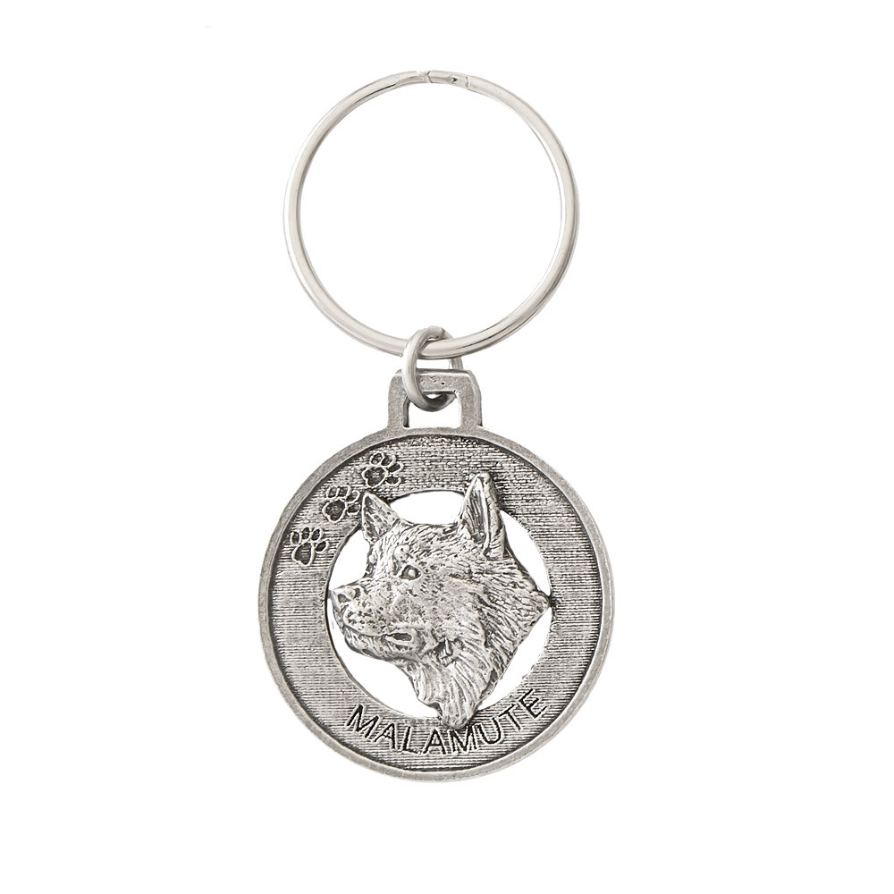 Malamute Pewter Keychain, D118KC