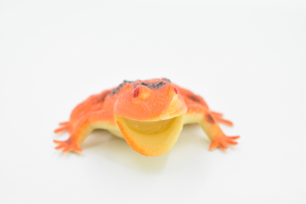 Frog, Orange Frog, Toad, Rubber Toy, Realistic, Rainforest, Figure, Model,  Replica, Kids, Educational, Gift, 3 F6089 B3