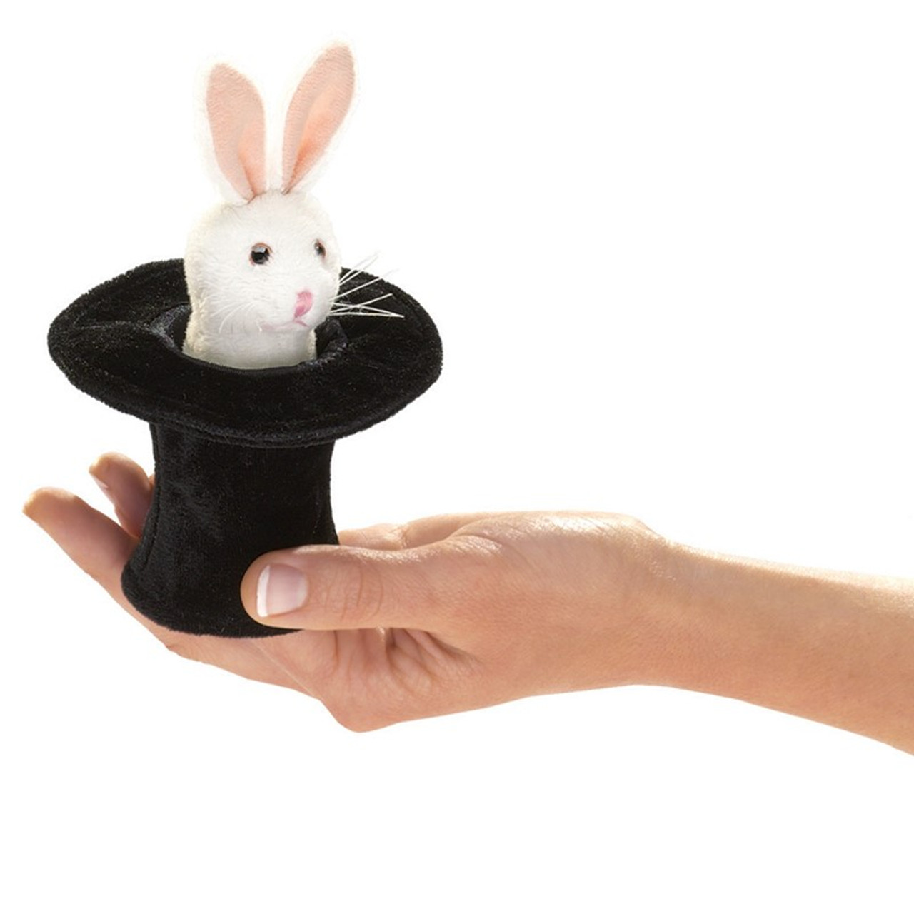 Rabbit in Hat Finger Puppet - F020B50