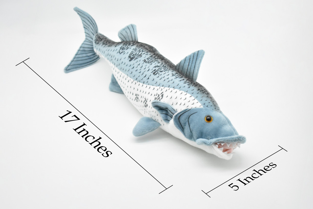 Barracuda, Saltwater Fish, Great, Stuffed Animal, Educational, Plush Toy, Kids, Realistic Figure, Lifelike Model, Replica, Gift,       17"