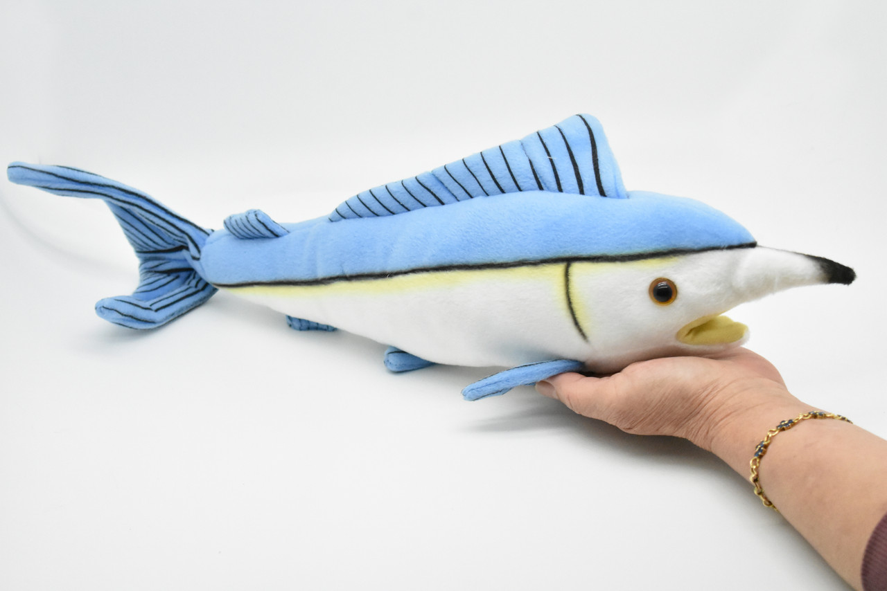 Marlin, Blue, BillFish, Realistic, Lifelike, Stuffed, Soft, Toy, Educational, Animal, Kids, Gift, Very Nice Plush Animal       17"     F4604 BB55