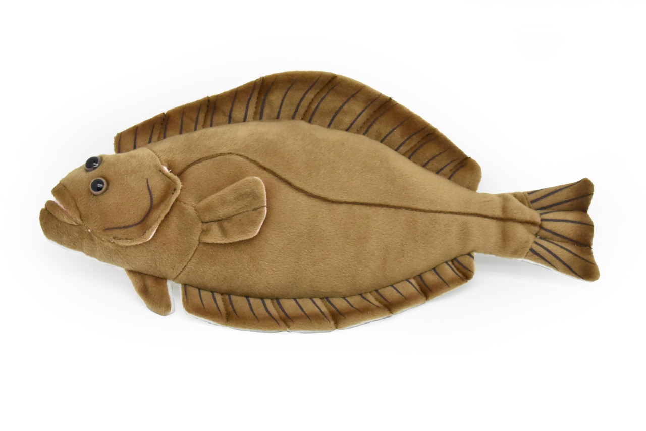 Halibut, Flat Fish, Very Nice Plush Fish, Stuffed Animal, Educational, Realistic Figure, Gift,       17"