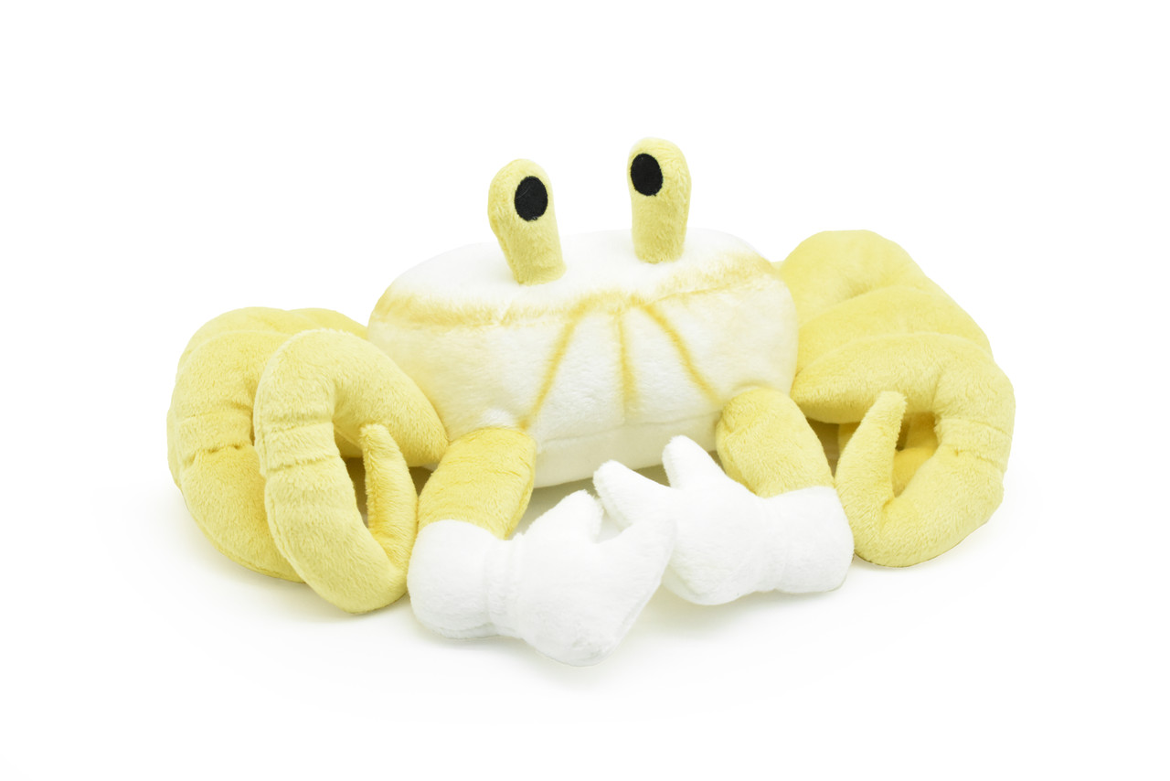 Ghost Crab, Realistic, Plush Crustaceans, Design, Educational, Toy, Kids, Realistic Figure, Lifelike Very Nice Plush Crab       9"