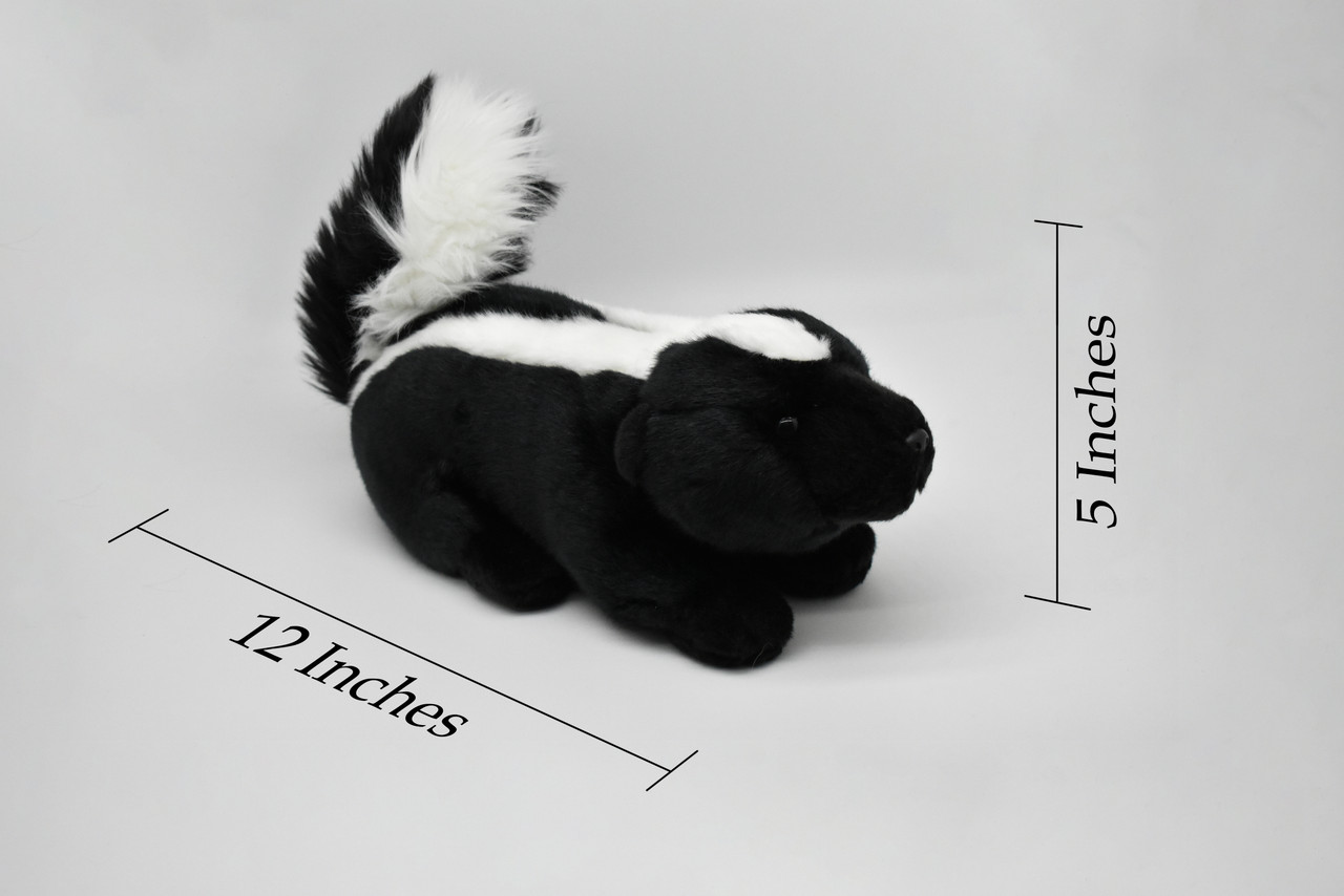 Skunk, Realistic, Very Nice Plush, Stuffed Animal, Educational, Toy, Kids, Realistic Figure, Lifelike Model, Replica, Gift,       12" 