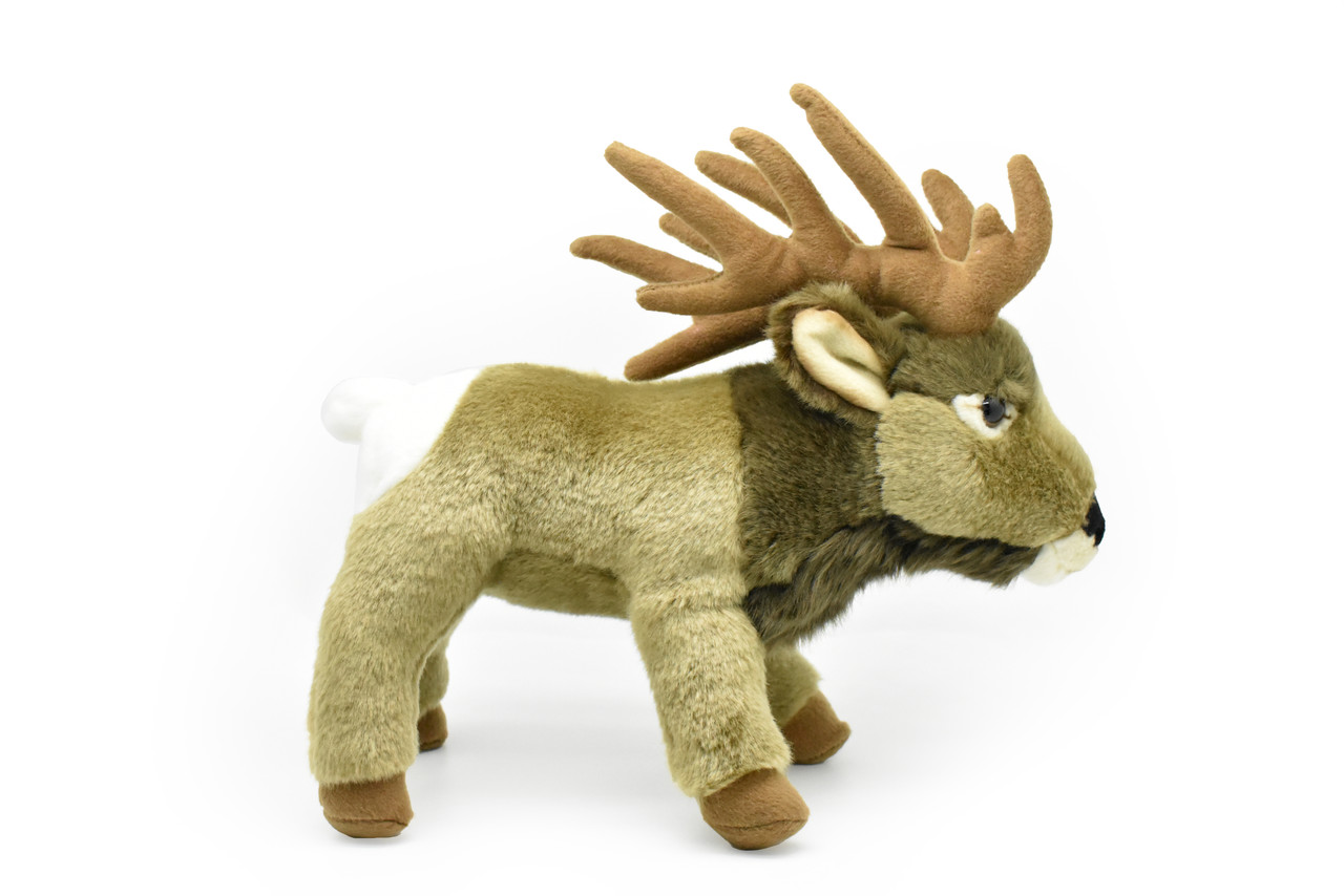 Elk, Wapiti, Realistic, Lifelike, Stuffed, Soft, Toy, Educational, Animal, Kids, Gift, Very Nice Plush Animal    12" 