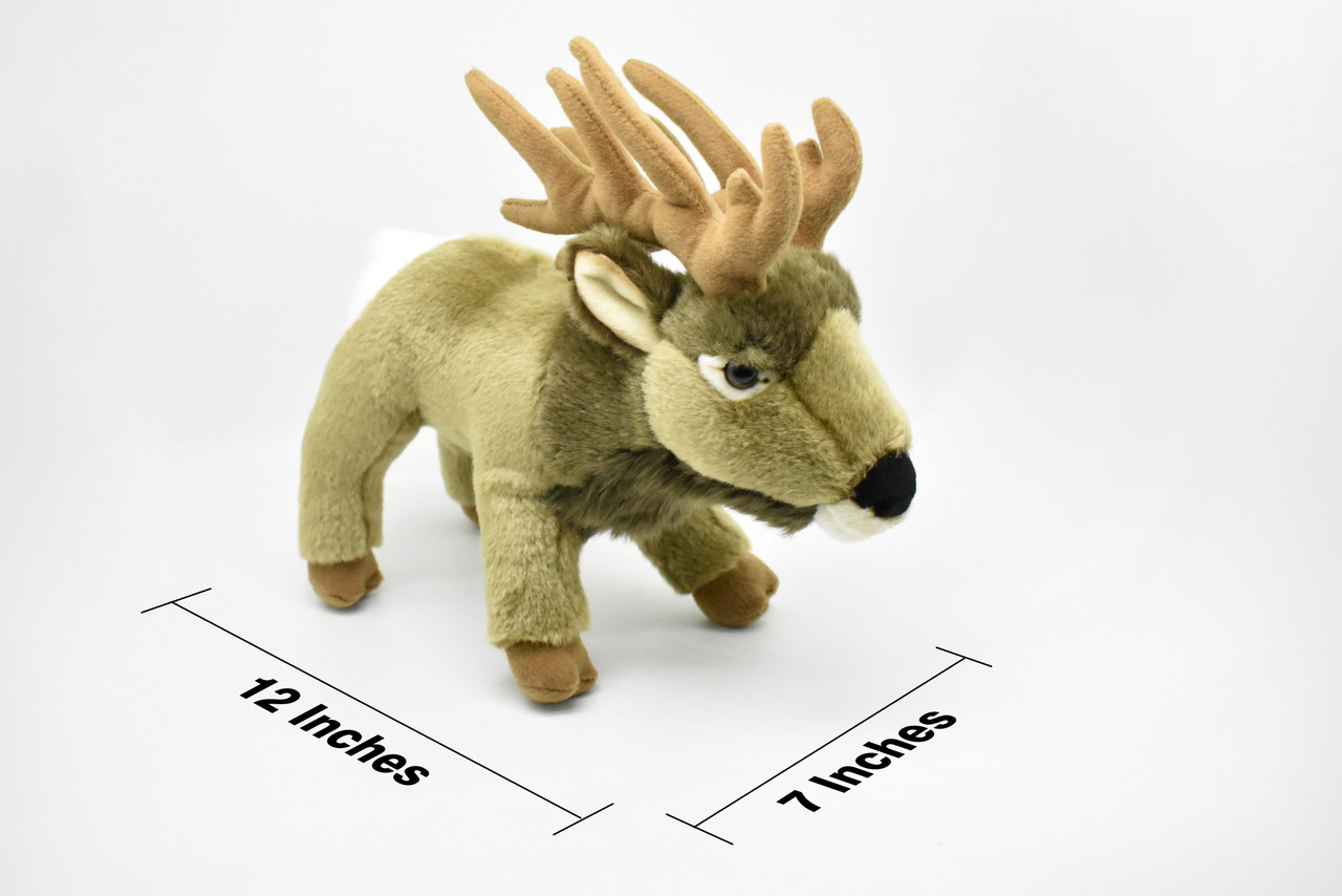 Elk, Wapiti, Realistic, Lifelike, Stuffed, Soft, Toy, Educational, Animal, Kids, Gift, Very Nice Plush Animal    12" 