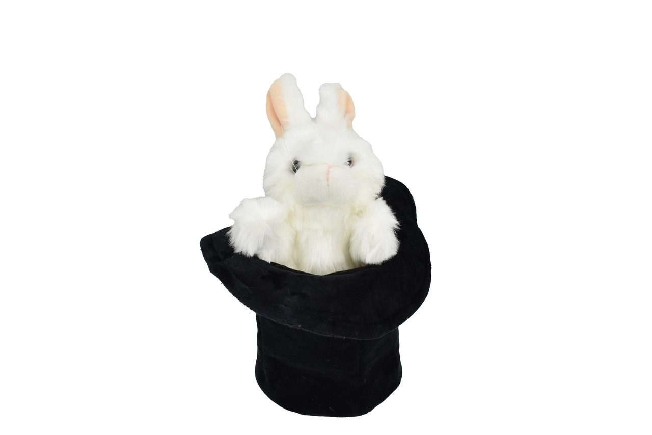 Rabbit In A Hat, Hand Puppet, Very Nice Plush, Stuffed Animal, Educational, Realistic, Lifelike Model,