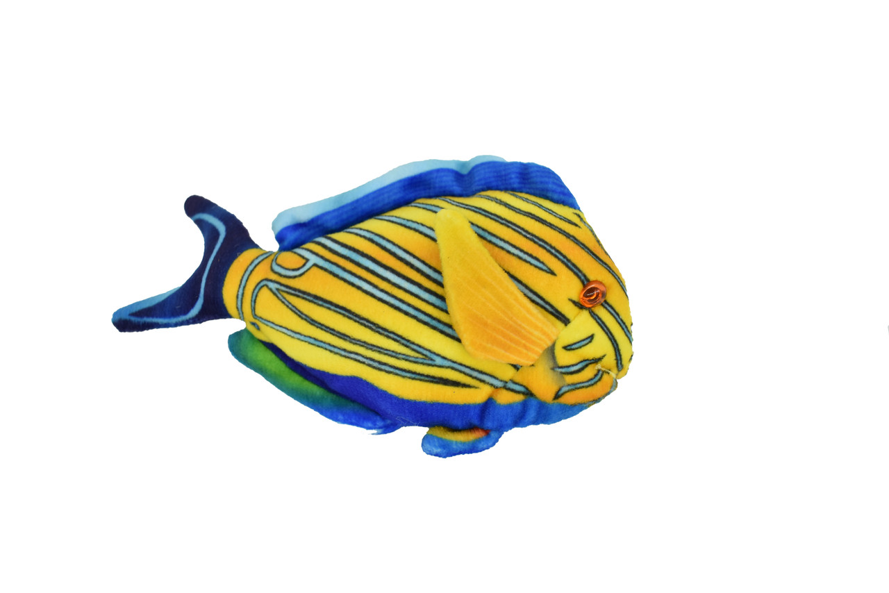 Surgeonfish, Striped, Tropical Fish Magnet, Fish Design, Realistic Figure, Educational, Figure, Lifelike, Model, Figurine, Replica,  5 1/2 Inches.