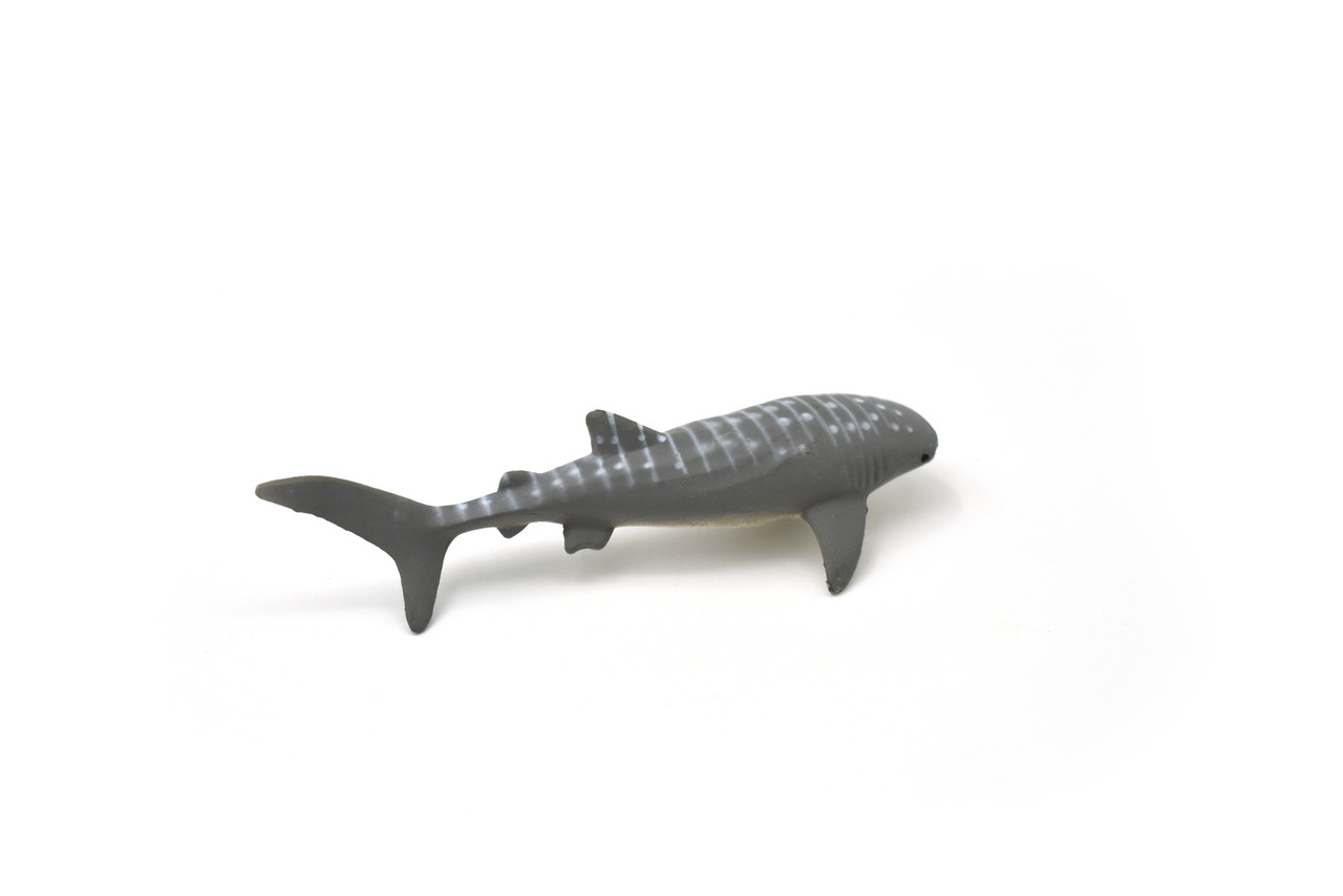 Whale Shark, Gentle Giant, Very Nice Rubber Fish, Educational, Realistic Figure, Lifelike Model, Figurine, Replica, Gift,    3 1/4"