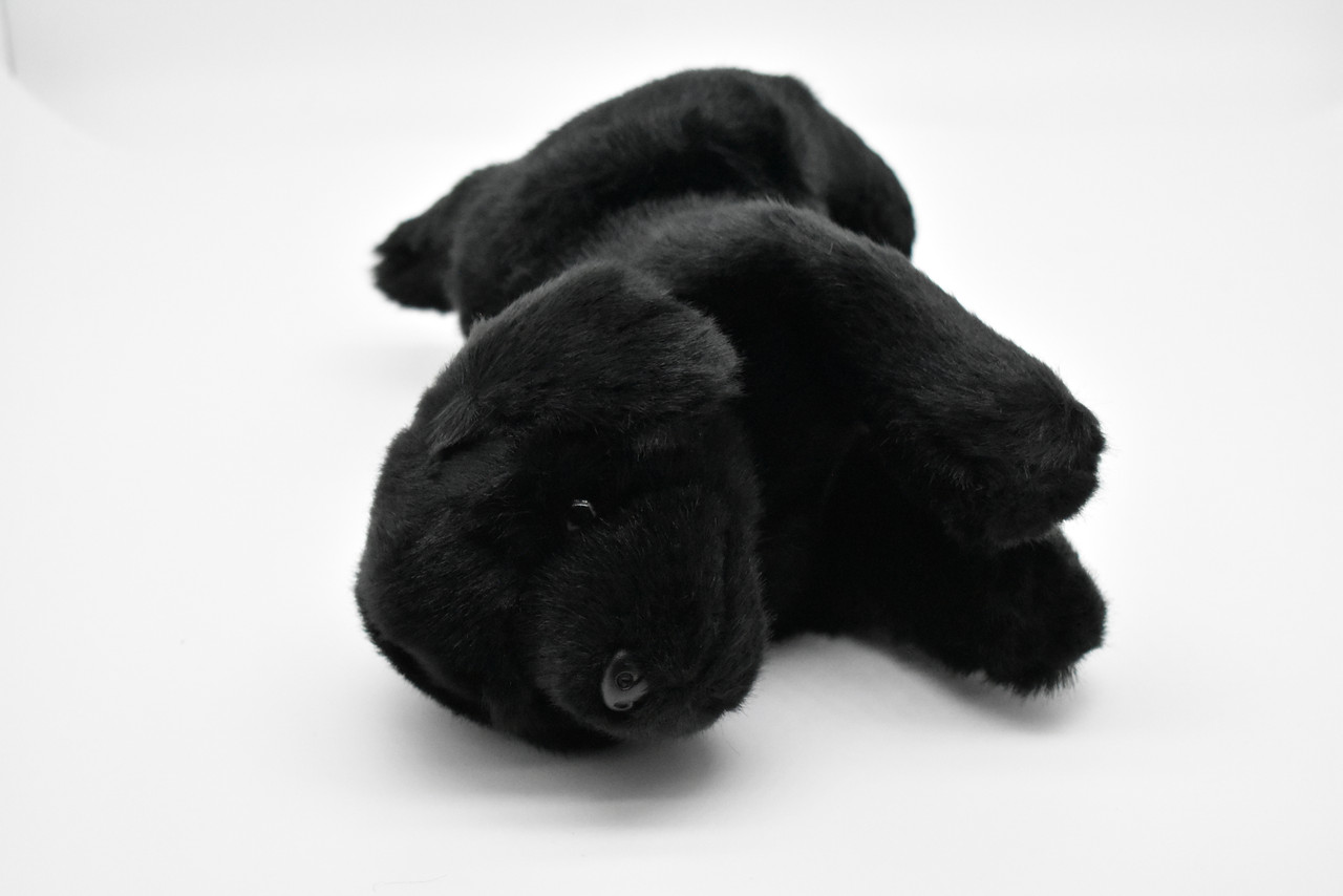 Black Labrador Plush Toy, Realistic Stuffed Puppy, Black Lab, Dog, K9, Stuffed Dog, Educational, Toy, Kids, Gift,    8"   CC01 BB51