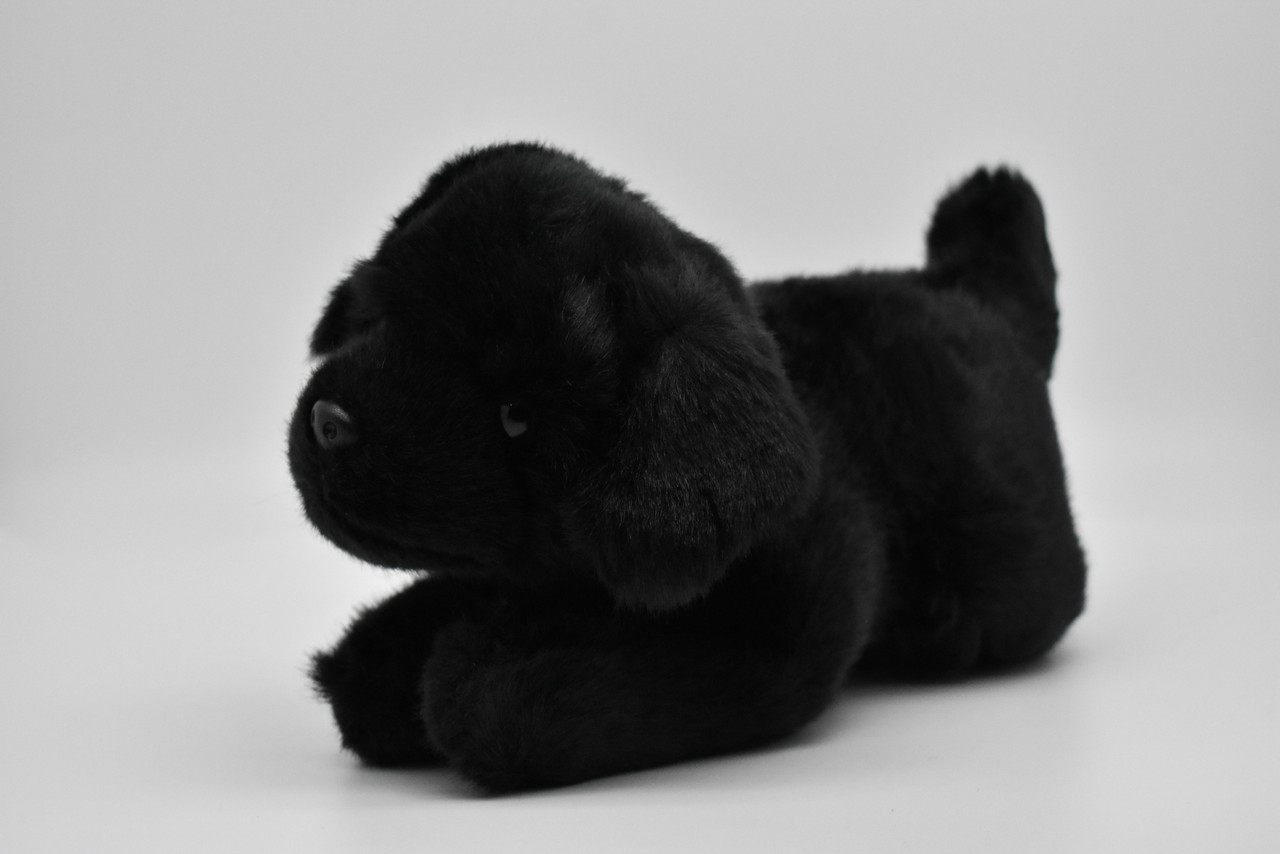 Black Labrador Plush Toy, Realistic Stuffed Puppy, Black Lab, Dog, K9, Stuffed Dog, Educational, Toy, Kids, Gift,    8"   CC01 BB51