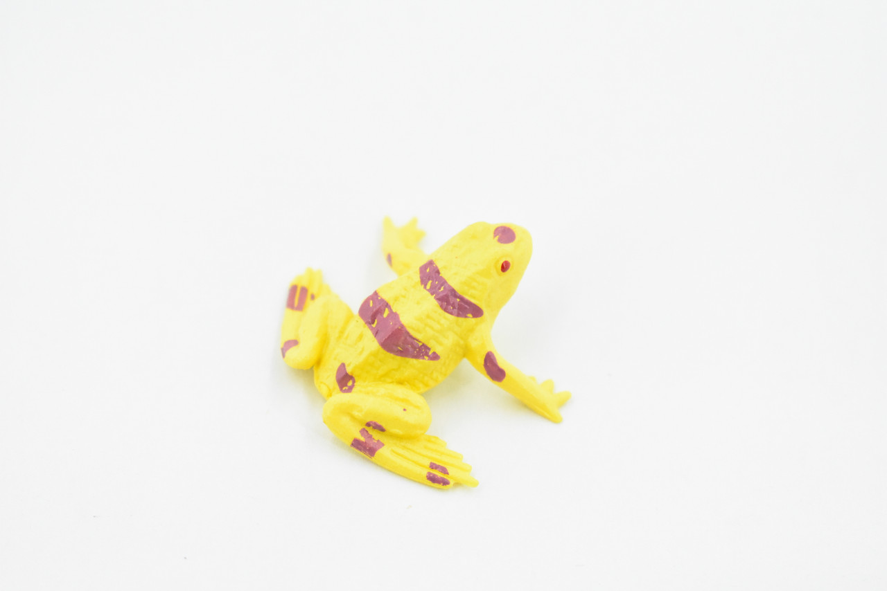 Frog, Yellow Poison Dart Frog, Plastic Toy, Realistic, Figure, Model, Replica, Kids, Educational, Gift,    1 1/2"   CWG19 B47