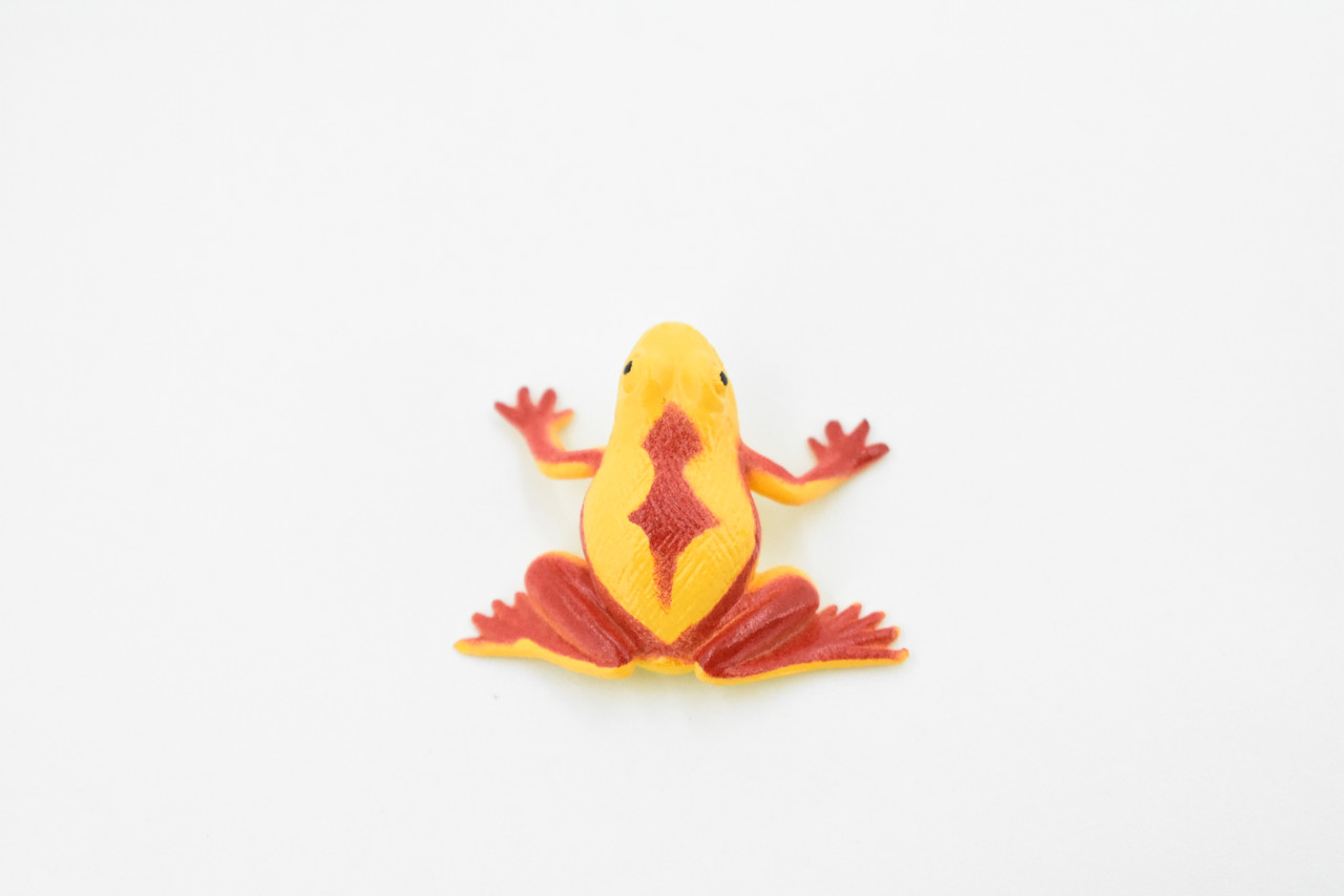 Panamanian golden frog, Poison Dart Fire Frog, Arrow Frog, Very Nice Plastic Design, Educational, Diorama, Realistic Figure, Toy, Kids, Gift,  1 1/2 Inches.  WG20 B47