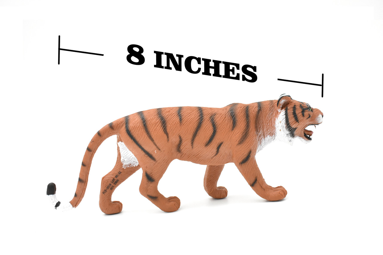 Tiger, Fierce, Realistic Toy Model Plastic Replica Animal Kids Educational Gift  8" F4412 B191