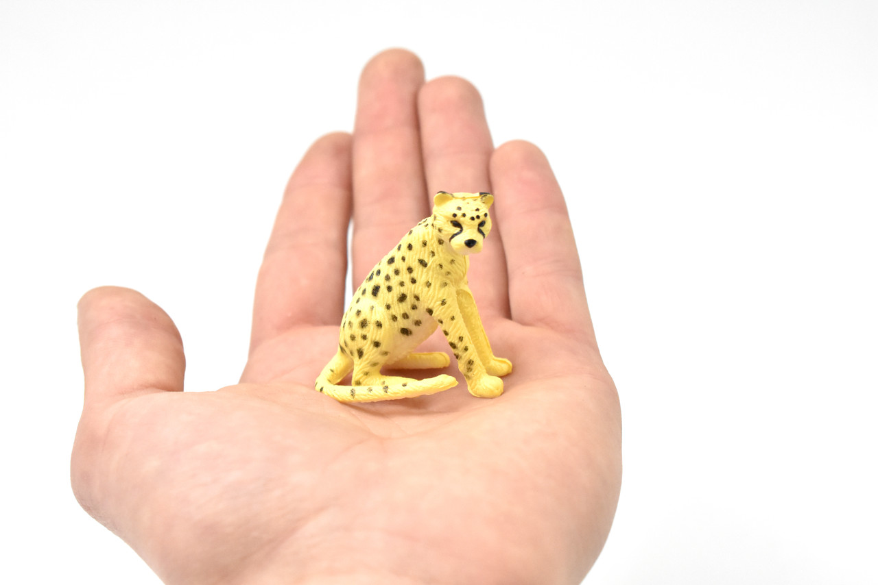 Cheetah, Sitting, Realistic Toy Model Plastic Replica Animal Kids Educational Gift   2" F4454 B55