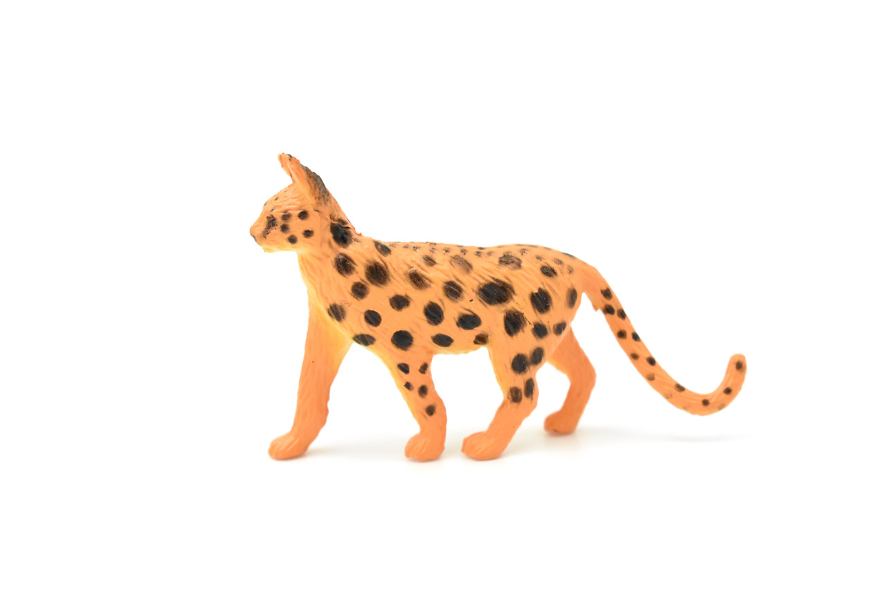 Serval Cat, Plastic Replica 3"L x 1.7"T ~ F4445 B55