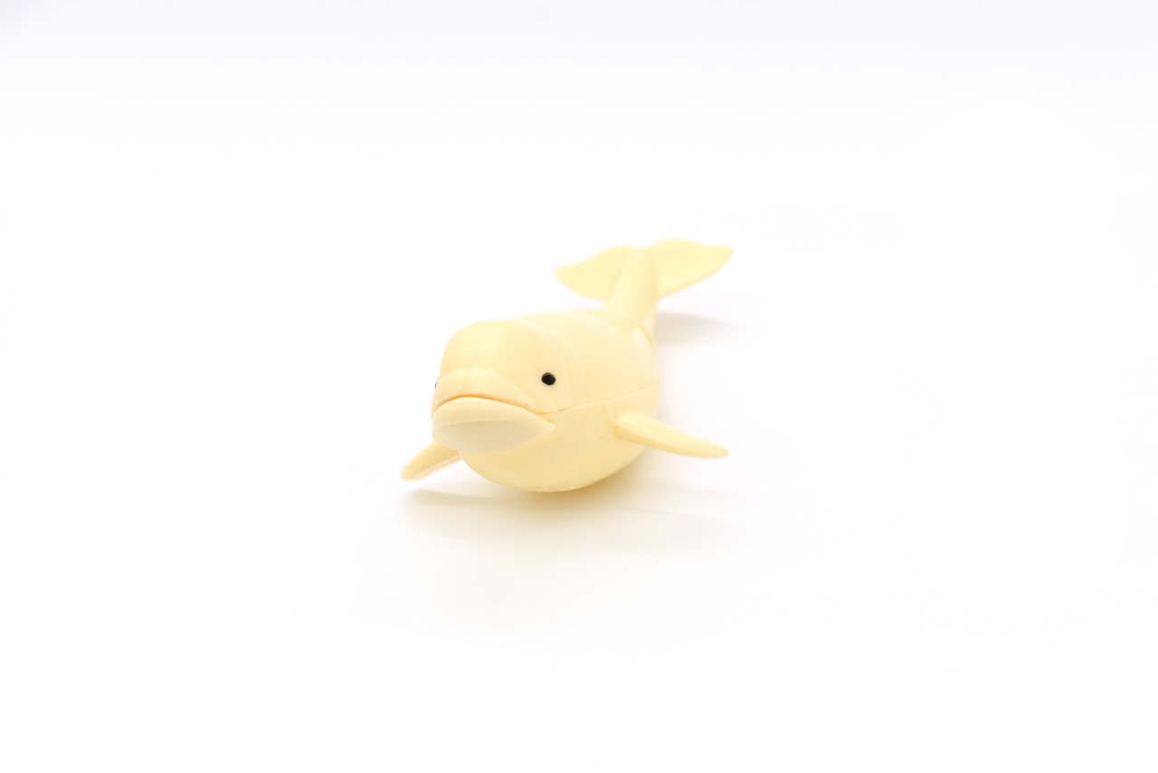 Beluga Whale, Moveable Parts, Very Nice Plastic Design, Educational, Realistic Figure, Lifelike, Replica, Toy, Kids, Gift,    5 Inches.     CWG55 B179