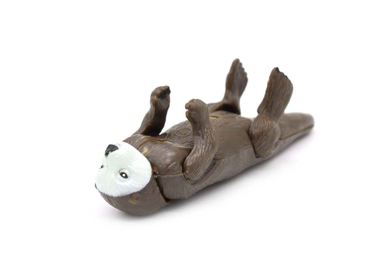 Sea Otter, Moveable Parts, Very Nice Plastic Design, Educational, Realistic Figure, Lifelike, Replica, Toy, Kids,  4 1/2 Inches Long