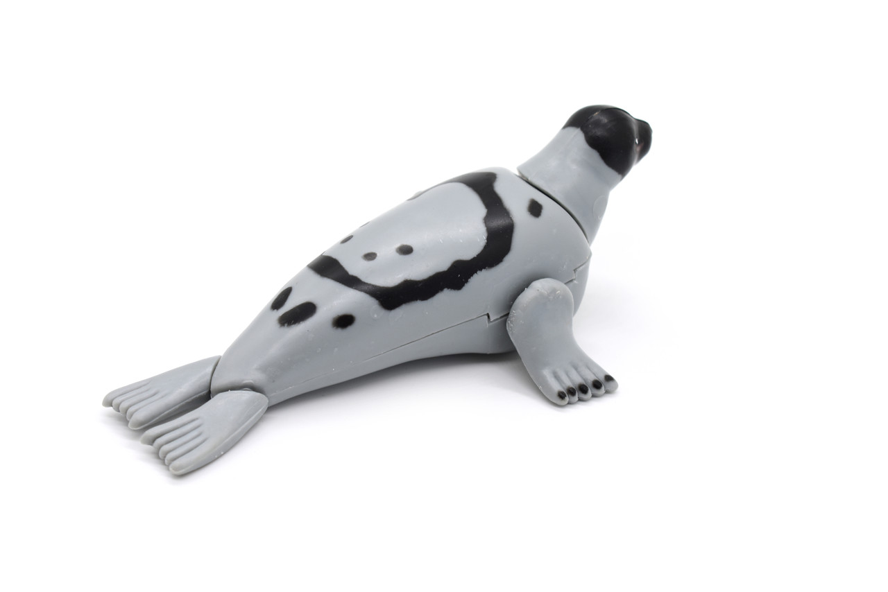 Seal, Posable Moveable Parts, Very Nice Plastic Design, Educational, Realistic Figure, Lifelike, Replica, Toy, Kids,  4 Inches Long.