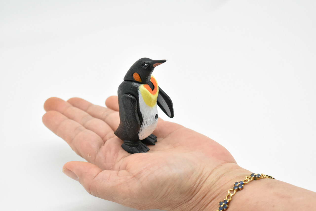 Penguin, Emperor, Movable Parts, Very Nice Plastic Design, Educational, Diorama, Realistic Figure, Lifelike, Replica, Toy, Kids,  3 Inches. 